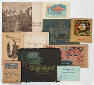 AUSTRALIAN TOURIST GUIDES & SOUVENIRS: including "Queensland Illustrated: 70 Exquisite Views", "1927 Canberra Federal Capital", "North Queensland - Australia's Richest Territory", "Melbourne Illustrated : 39 Present-Day Views", "The Majesty and Beauty of 