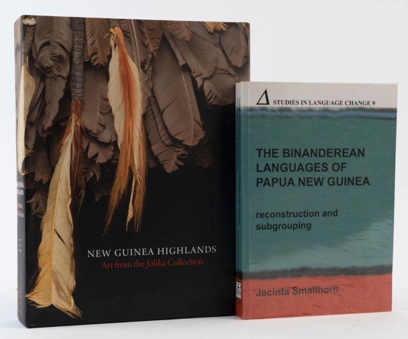 [NEW GUINEA] SMALLHORN, Jacinta 'The Binanderean Languages of Papua New Guinea: Reconstruction and Subgrouping', [The Australian National University, 2011], 466 pp., bibliography. Soft cover. Also, 'New Guinea Highlands - Art from the Jolika Collection' e