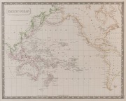 SIDNEY HALL, Pacific Ocean, published by Longman, Rees, et al, 1828, hand-coloured outlines, 43 x 53cm; framed (67 x 74.5cm). - 2