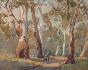 JOHN WILLIAM ROACH (1894-1973), Back through The Trees, watercolour, signed lower right "J.W. Roach", ​​​​​​​33 x 41cm, 53 x 61cm overall