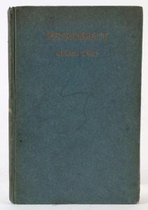 MARTIN BOYD (1893 - 1972), Retrospect, [Melbourne; Australasian Authors' Agency, 1920] 1st ed., 45pp, octavo; original paper-covered boards.