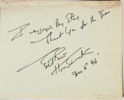Burswood Hotel, Perth Visitors Book, circa 1992 - 96: The covers & many complete pages of the large format book (31 x 38.5cm page size). Signatures and dedications noted include&nbsp;Rod Marsh,&nbsp;Max Walker,&nbsp;Greg Norman,&nbsp;Rolf Harris,&nbsp;Harry Secombe,&nbsp;Billy Ray Cyr