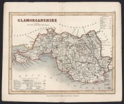 ENGLISH COUNTY MAPS including Durham, Glamorganshire, Gloucestershire, Monmouthshire, South Wales, etc. (8); various publishers, late 18th - mid-19th Century. - 3