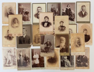 CABINET PORTRAITS, Australian photographers and subjects, late 19th century, (24 items), ​​​​​​​the largest 17 x 11cm overall