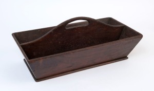 A Colonial Australian cedar cutlery tray, mid 19th century, 45cm wide