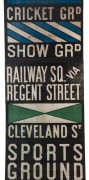 SYDNEY TRAM DESTINATION ROLL: circa 1950's, Western suburbs destinations including Leichhardt, Rozelle, Birchgrove, Ryde Abbotsford, Fivedock, University, Cook's River, Pyrmont, George Street North, Cricket Ground, Railway Square via Regent Street, Coogee