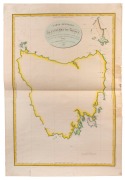 LOUIS de FREYCINET  "Carte Generale de la Terre de Diemen, Comprenant les decouvertes et les travaux Geographiques executes dans cette partie a borde des Corvettes leLOUIS de FREYCINET  "Carte Generale de la Terre de Diemen, Comprenant les decouvertes et