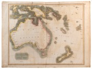 John Thomson, NEW HOLLAND and ASIATIC ISLES, hand-coloured engraving, 1814, overall 54 x 72cm.