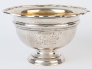 TERANG GOLF CLUB sterling silver rose bowl trophy, engraved "Terang Golf Club, A.J. BLACK, Ladies Trophy, 1934, Won By Mrs. G.V. MARCHESI", made in Sheffield, circa 1909, 9cm high, 15cm wide, 192 grams