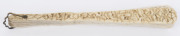 An antique Chinese carved ivory fan,19th century, 19cm high - 2