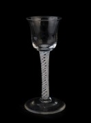 A Georgian double air twist glass, 18th century, 14cm high