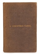 CHARLES DICKENS, 'A CHRISTMAS CAROL IN PROSE being A Ghost Story of Christmas.', with illustrations by John Leech,  [London; Chapman & Hall, 1843], 3rd Edition, 166pp + 2pp of adverts.; contemporary cloth binding with gilt title to upper board.