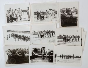 JAPANESE SURRENDER 13th September 1945, two sets of 16 photographs depicting the ceremony in the field which culminated in Hatazo Adachi, commander of the Japanese 18th Army in New Guinea surrendering his sword to the commander of the Australian 6th Divis