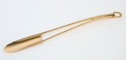 BING CROSBY 1955 Christmas gold plated shoehorn gift in original box, engraved "Bing, Christmas, 1955", ​​​​​​​43.5cm long