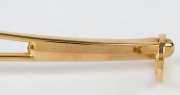 BING CROSBY 1955 Christmas gold plated shoehorn gift in original box, engraved "Bing, Christmas, 1955", ​​​​​​​43.5cm long - 2