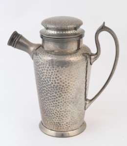 Vintage pewter cocktail shaker by Travis, Wilson & Co. of Sheffield, circa 1920s, 20cm high