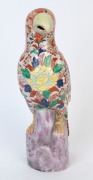 A Chinese Imari porcelain parrot statue, Qing Dynasty, 19th century, six character red mark to base, ​​​​​​​39.5cm high - 3