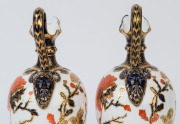 ROYAL CROWN DERBY pair of antique English porcelain ewers, 19th century, red factory mark to bases, ​​​​​​​27cm high - 2