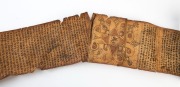 A Pair of Ethiopian protective scrolls. Vegetable dyes and ink on vellum. Classical Ethiopic language (Ge'ez), comprises a prayer designed to protect a young man against evil spirits which are causing suffering. The scroll would have been composed by a pr - 3