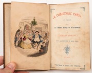 CHARLES DICKENS, 'A CHRISTMAS CAROL IN PROSE being A Ghost Story of Christmas.', with illustrations by John Leech,  [London; Chapman & Hall, 1843], 3rd Edition, 166pp + 2pp of adverts.; contemporary cloth binding with gilt title to upper board. - 2