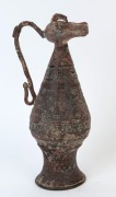 An antique Indo-Persian embossed metal jug with cow pouring spout, ​​​​​​​30cm high - 2