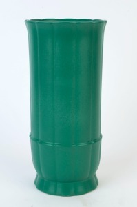 WEDGWOOD green glazed Art Deco porcelain vase by KEITH MURRAY, stamped "Keith Murray, Wedgwood, Made In England", note: appears to be restored, 26cm high