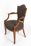 A Hepplewhite style mahogany elbow chair with shield shaped back, 19th/20th century, 58cm across the arms - 2