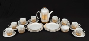 VICTOR VASARELY Rosenthal Studio-Line porcelain tea set for eight, factory stamp to base, (27 items), the teapot 21cm high