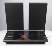 BANG & OLUFSEN "BEO Centre 2000" record and cassette player with two speakers, Note: Plug has been removed, 73cm wide