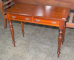 HILL & SONS of Sydney colonial cedar hall table with drawers, full cedar construction, New South Wales origin, 19th century, 76cm high, 99cm wide, 49cm deep