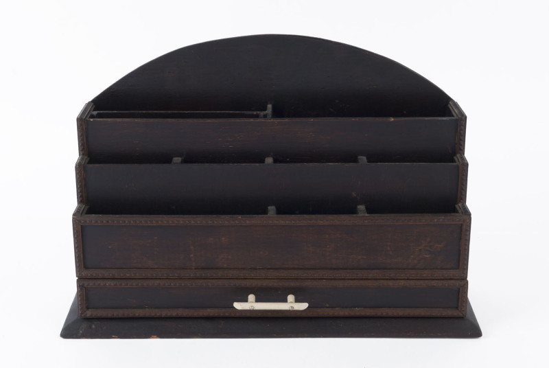 An Australian tramp art style compendium, early 20th century, 34cm high, 48cm wide, 13cm deep