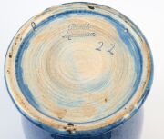 REGAL MASHMAN pair of blue glazed mantel vases,  incised mark "Regal Mashman, 22", ​​​​​​​29cm high - 6