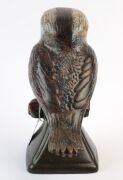 BENDIGO POTTERY "Waverley Ware" brown glazed kookaburra statue, 23cm high - 3