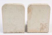 ARTIST UNKNOWN pair of ceramic bookends with Red Robin and floral decoration, ​​​​​​​14cm high - 3