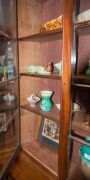 An early Colonial Australian cedar bookcase with fine flame panel doors, full turned columns and astragal glazed doors, huon pine secondary timbers, Tasmanian origin, circa 1830-1840, 205cm high, 102cm wide, 46cm deep - 7