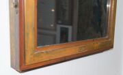 "DIRECTORY" lobby notice board cabinet, copper and brass decorated with gumnuts and leaves, early 20th century, manufactured by "Gill", 140cm high x 69cm wide x 8cm deep - 4
