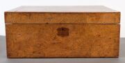 An antique Australian writing box, burl musk and cedar, Tasmanian origin, 19th century, 15cm high, 35.5cm wide, 26.5cm deep - 3