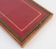An antique Australian writing box, burl musk and cedar, Tasmanian origin, 19th century, 15cm high, 35.5cm wide, 26.5cm deep - 10