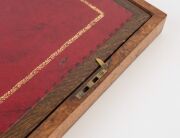 An antique Australian writing box, burl musk and cedar, Tasmanian origin, 19th century, 15cm high, 35.5cm wide, 26.5cm deep - 11