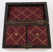 An antique tea caddy with huon pine veneer finish, 19th century, ​​​​​​​12.5cm high, 20cm wide, 11cm deep - 7