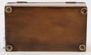An antique tea caddy with huon pine veneer finish, 19th century, ​​​​​​​12.5cm high, 20cm wide, 11cm deep - 9