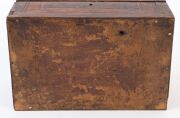 An antique box with starburst top, various timbers including casuarina beefwood, musk, mottled kauri, cedar, ebony, acacia and marri, 19th century, 12.5cm high, 28cm wide, 17.5cm deep - 10