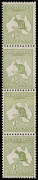 ½d Green, vertical coil strip of 4 with a CA Monogram [BW:1(2)zb] margin used as the coil join between the second & third units. MUH/MLH. Ex Arthur Gray.