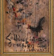 ARTIST UNKNOWN (Australian School), Collins Street, '84, oil on cedar panel, titled and dated lower left, ​​​​​​​49 x 7.5cm, 52 x 11cm overall - 3