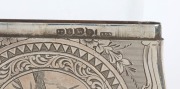 An antique sterling silver calling card case with floral engraved decoration, by Aston and Son of Birmingham, circa 1858, ​​​​​​​10cm high - 3