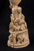 "THE GOOD PASTOR" Goanese carved ivory statue, circa 1650, 23cm high PROVENANCE: Private collection Melbourne, Blaine Collection, Hobart (1981), Spode Collection, Hobart (1952-1981), deaccessioned by the National Archaeological Museum, Naples, Italy. - 3