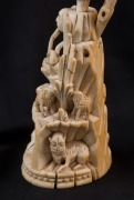 "THE GOOD PASTOR" Goanese carved ivory statue, circa 1650, 23cm high PROVENANCE: Private collection Melbourne, Blaine Collection, Hobart (1981), Spode Collection, Hobart (1952-1981), deaccessioned by the National Archaeological Museum, Naples, Italy. - 5