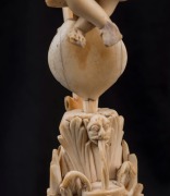 "THE GOOD PASTOR" Goanese carved ivory statue, circa 1650, 23cm high PROVENANCE: Private collection Melbourne, Blaine Collection, Hobart (1981), Spode Collection, Hobart (1952-1981), deaccessioned by the National Archaeological Museum, Naples, Italy. - 6