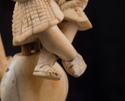 "THE GOOD PASTOR" Goanese carved ivory statue, circa 1650, 23cm high PROVENANCE: Private collection Melbourne, Blaine Collection, Hobart (1981), Spode Collection, Hobart (1952-1981), deaccessioned by the National Archaeological Museum, Naples, Italy. - 7