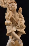 "THE GOOD PASTOR" Goanese carved ivory statue, circa 1650, 23cm high PROVENANCE: Private collection Melbourne, Blaine Collection, Hobart (1981), Spode Collection, Hobart (1952-1981), deaccessioned by the National Archaeological Museum, Naples, Italy. - 8